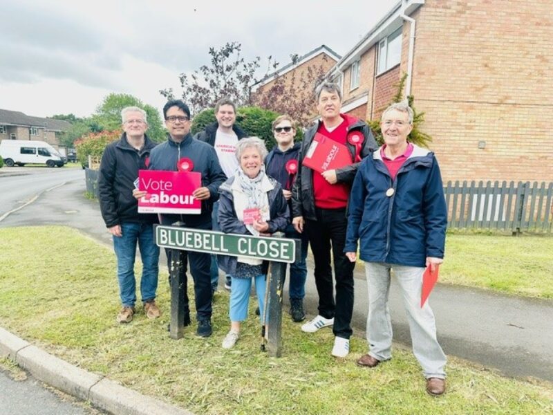 Kashif Haroon canvassing in Bluebell close, Malvern